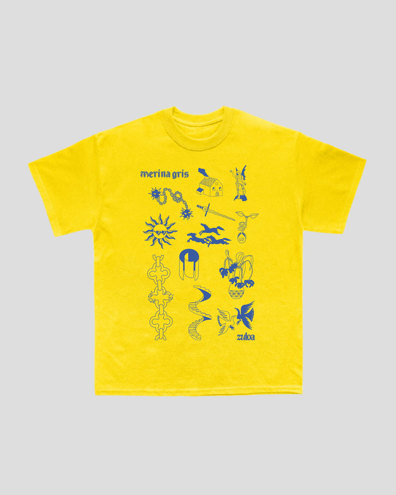 Merina Gris - Camiseta Merina Gris Yellow