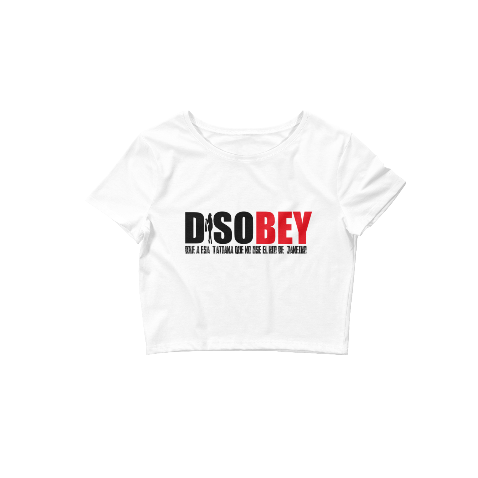 Disobey - Croptop White Uniform