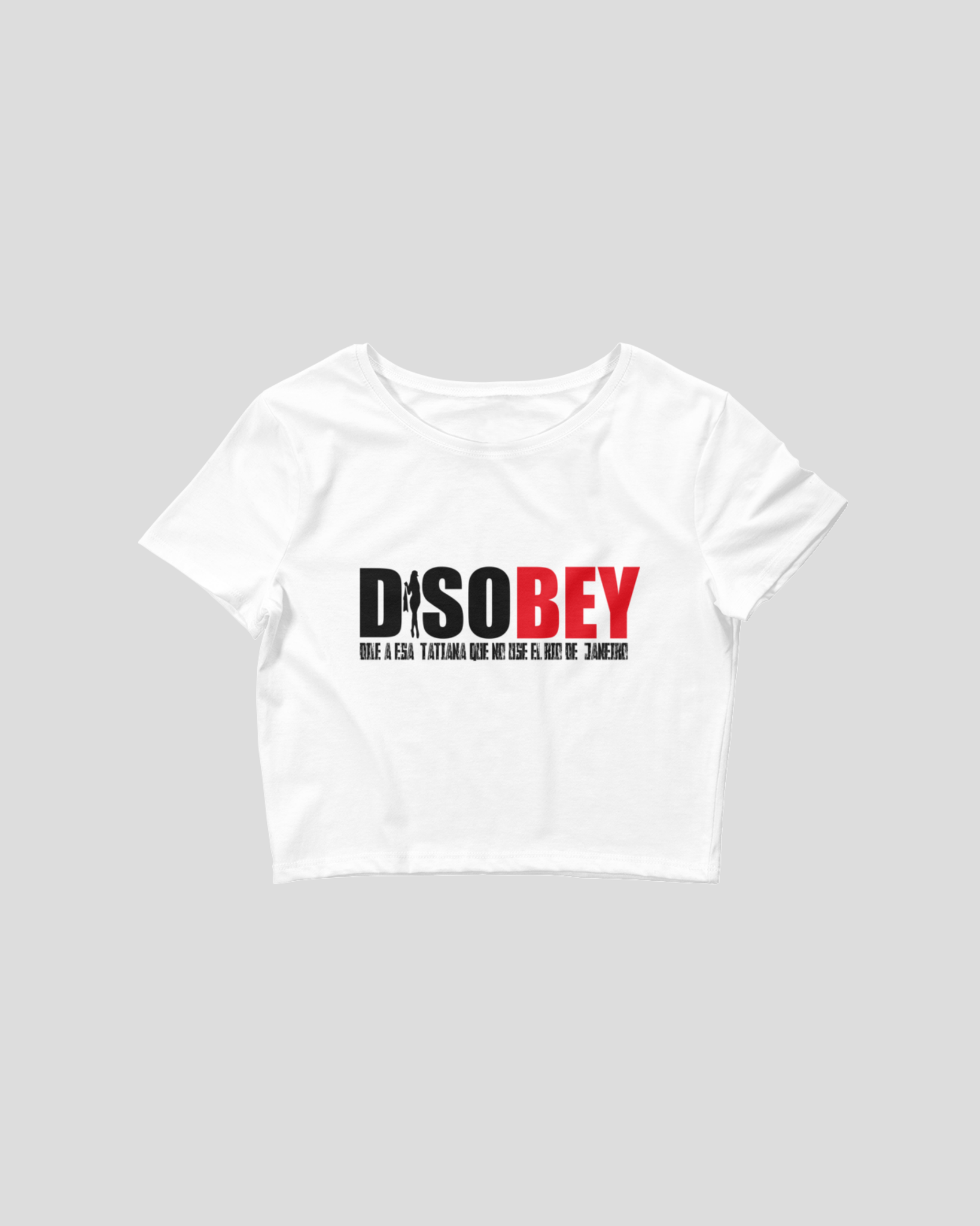 Disobey - Croptop White Uniform
